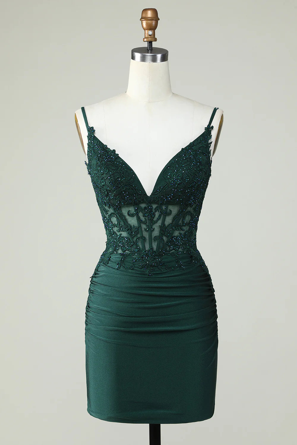 Strapless Green Tight Mini Cocktail Dress main image 1
