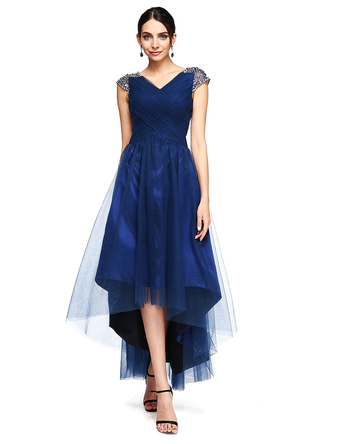 A-Line Special Occasion Dresses Open Back Dress Wedding Guest Asymmetr