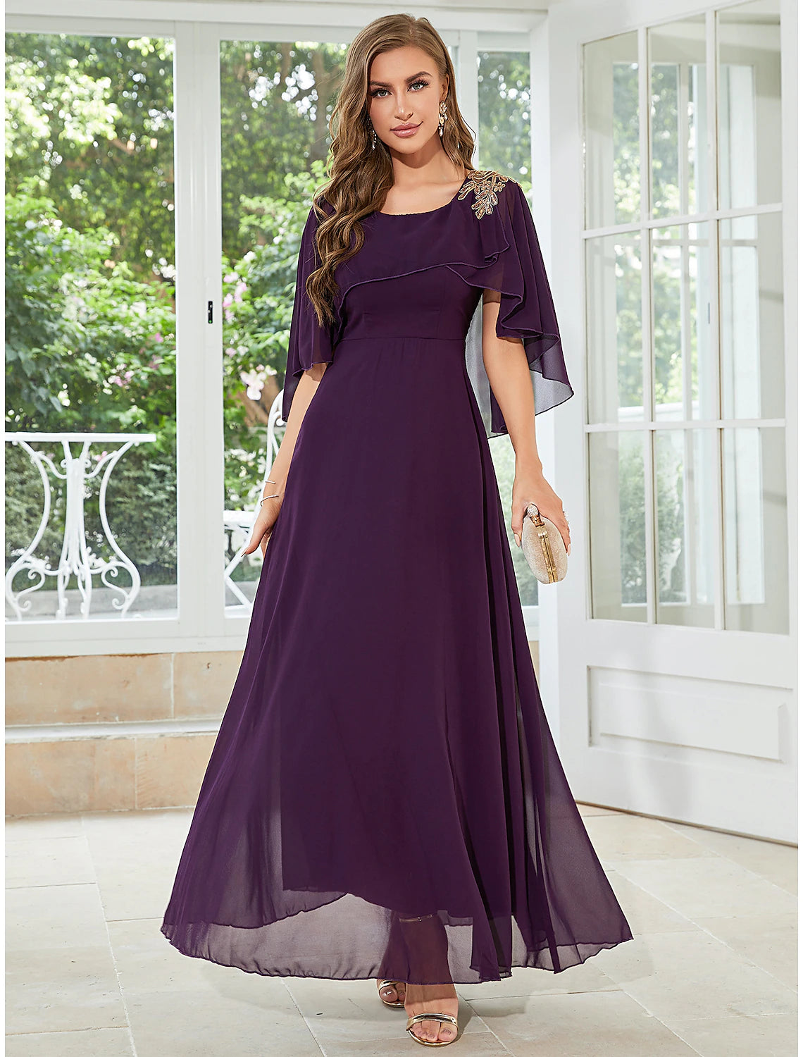 A-Line Wedding Guest Dresses Elegant Dress Party Wear Floor Length Hal
