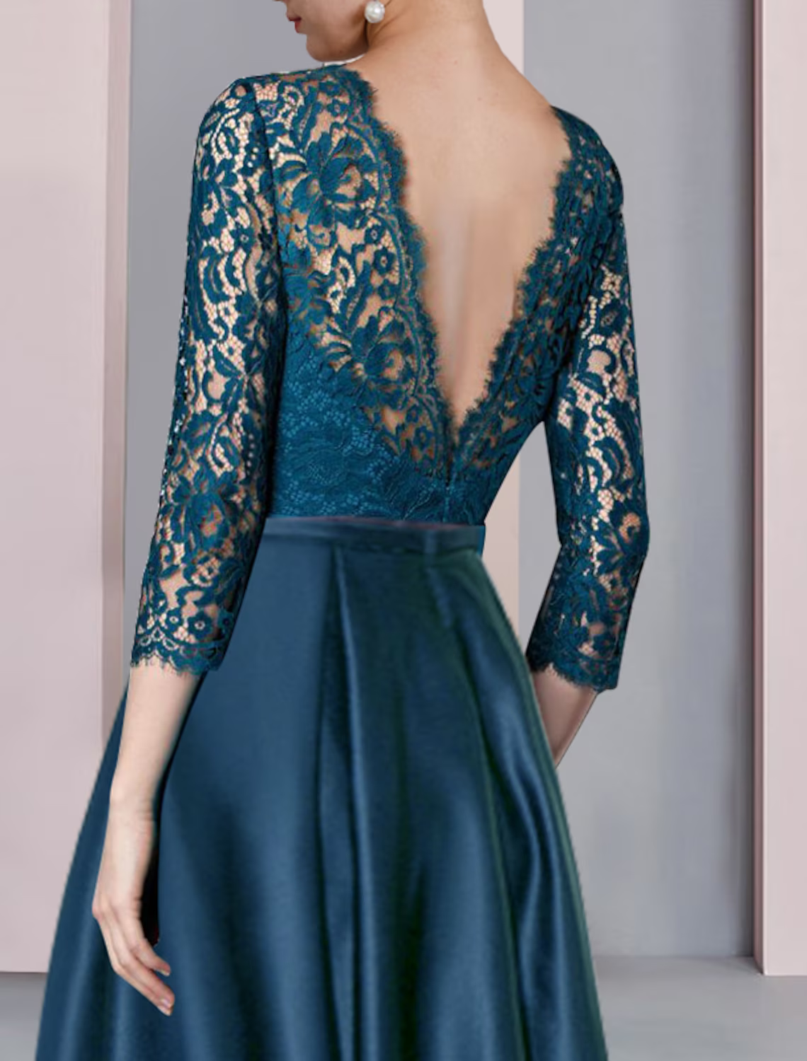 A-Line Mother of the Bride Dress Formal Wedding Guest Elegant High Low