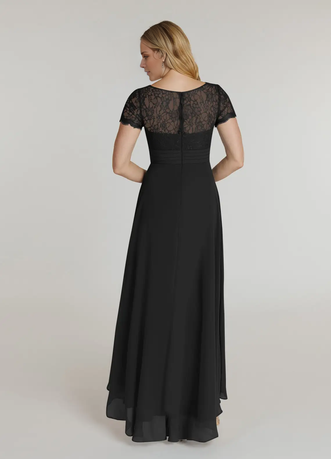 A-line lace chiffon and floor length mothers of the bride dresses