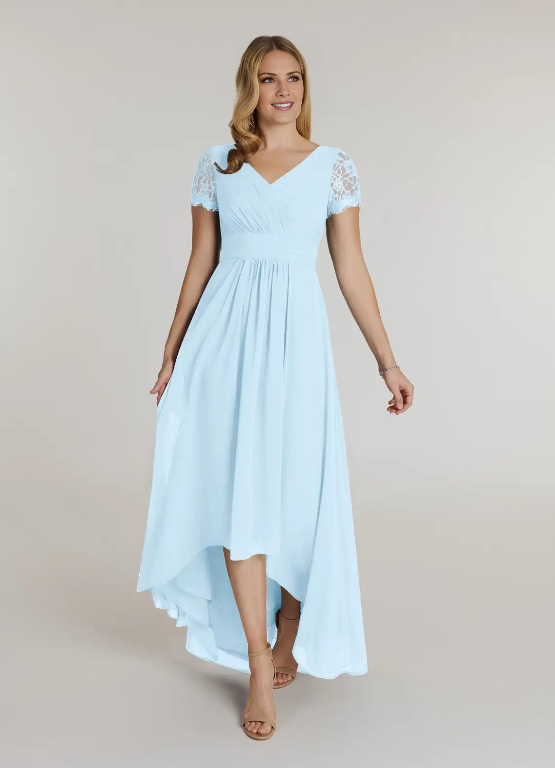 A-line lace chiffon and floor length mothers of the bride dresses