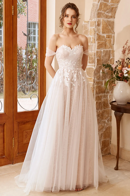 Tattoo chiffon neck hanging and floor length wedding dress