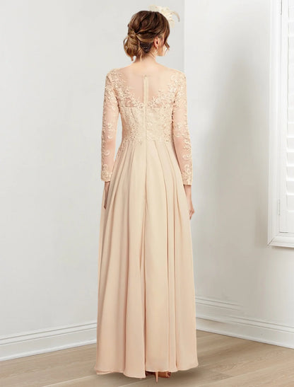 A-line/Princess Jewel Neck Mother of the bride dress