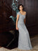 A-Line Off the Shoulder Chiffon Floor-Length Dress Ink Blue