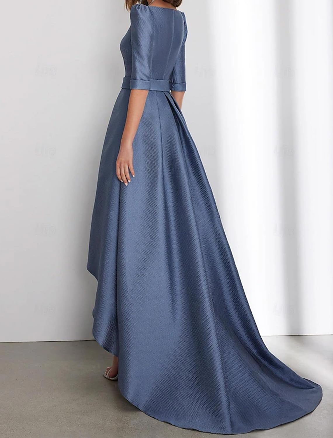 A-line/Princess Half Sleeves Asymmetric Pocket Mother of the bride dress