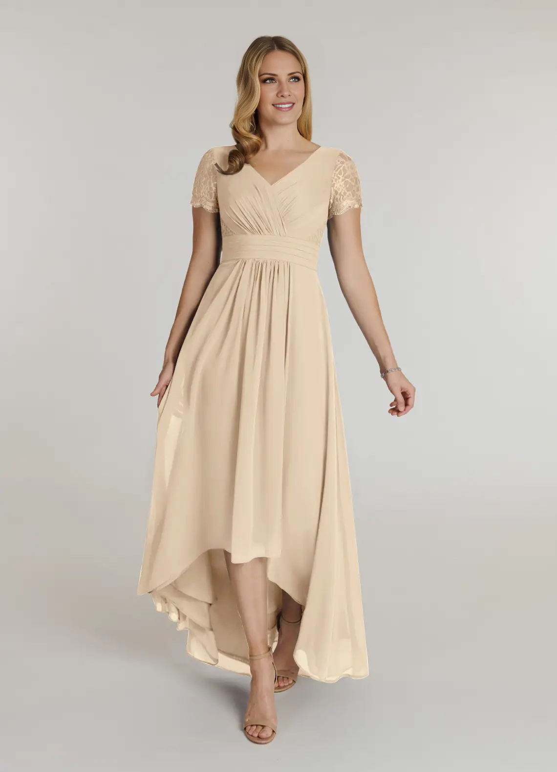 A-line lace chiffon and floor length mothers of the bride dresses