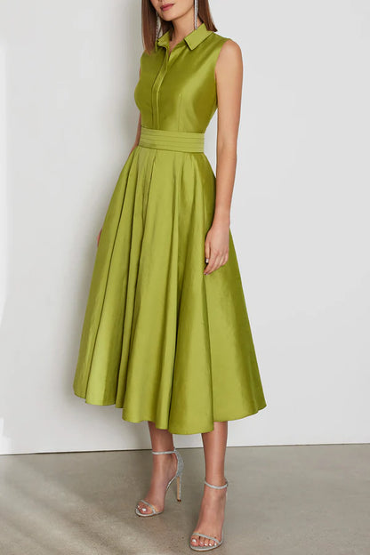 Unique modern satin A-shaped sleeveless formal mother of the bride dress