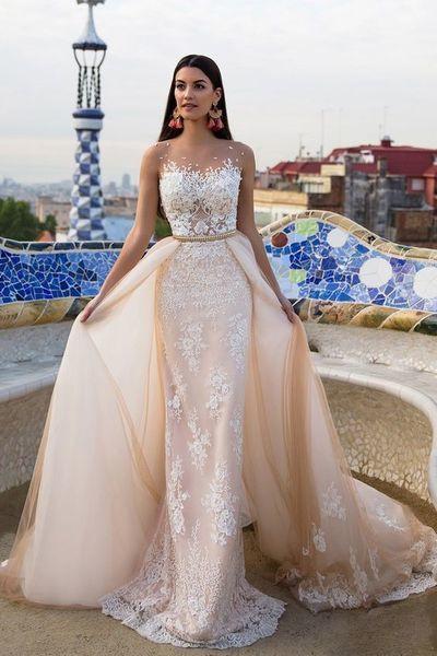 Lace prom dresses Elegant modest wedding dresses