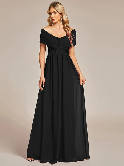 Custom Size Convertible Chiffon Pleated A-Line Bridesmaid Dress