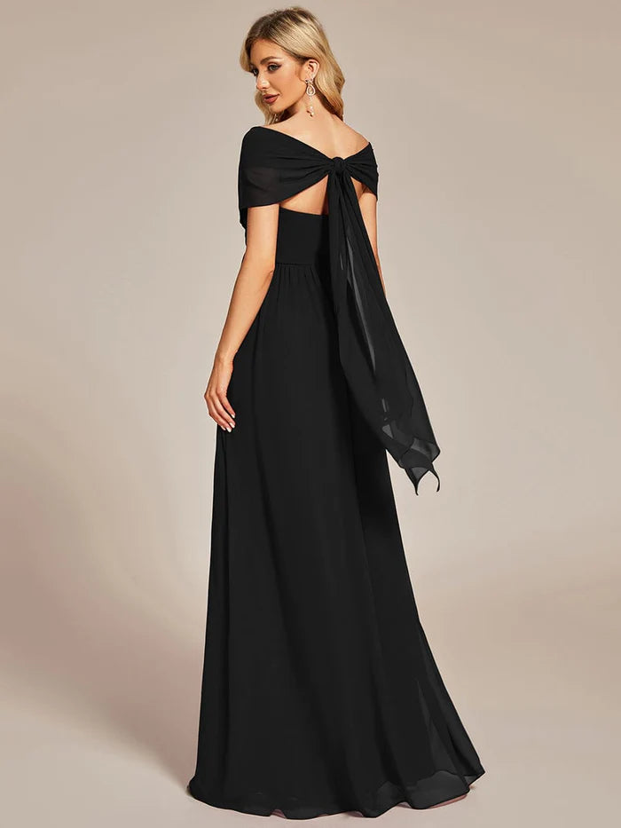 Custom Size Convertible Chiffon Pleated A-Line Bridesmaid Dress