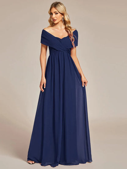 Custom Size Convertible Chiffon Pleated A-Line Bridesmaid Dress