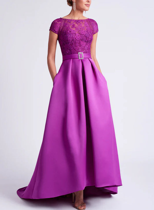 A-shaped/Princess Spoon Asymmetric Mother of the bride dress