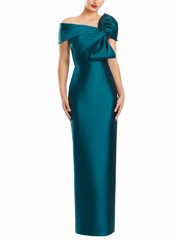 Tight fit/straight leg shoulder to ground length, mother of the bride dress