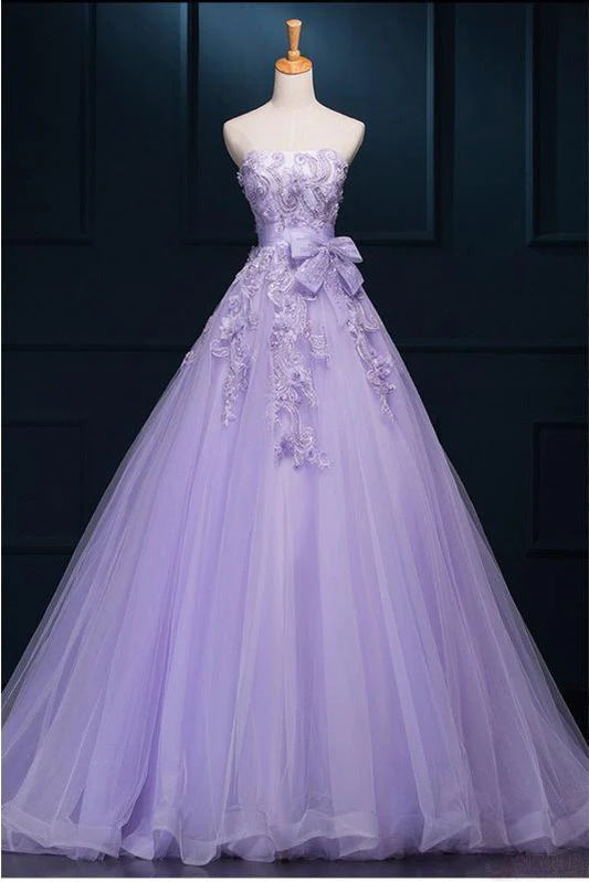 New Arrival Ball Gown Floor-length Luxury Appliques Prom Dress Wedding Dresses