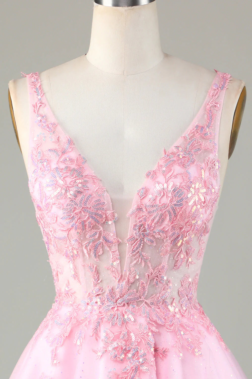 Pink Sparkling Cute Cocktail Dresses with Decals – LD Dress