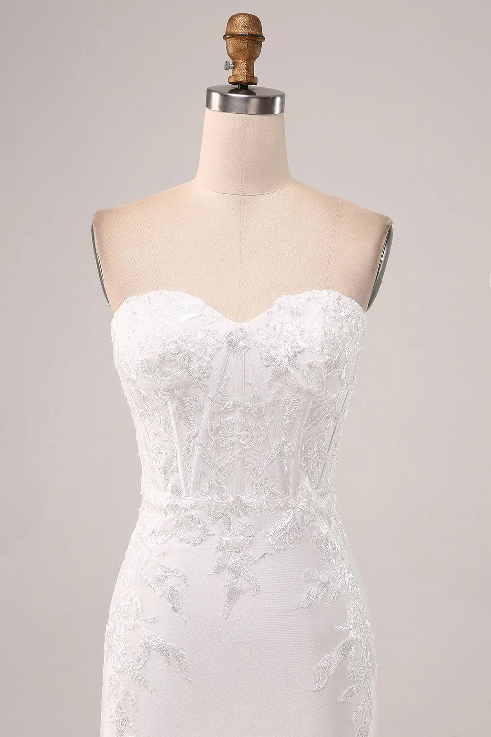 Strapless Fishtail Non-Stretch Floor Length Wedding Guest Dresses