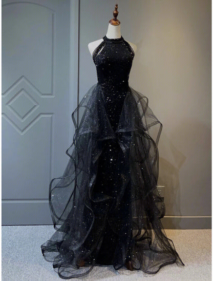 A-Line Prom Dresses Sparkle & Shine Dress Wedding Party Sweep / Brush ...