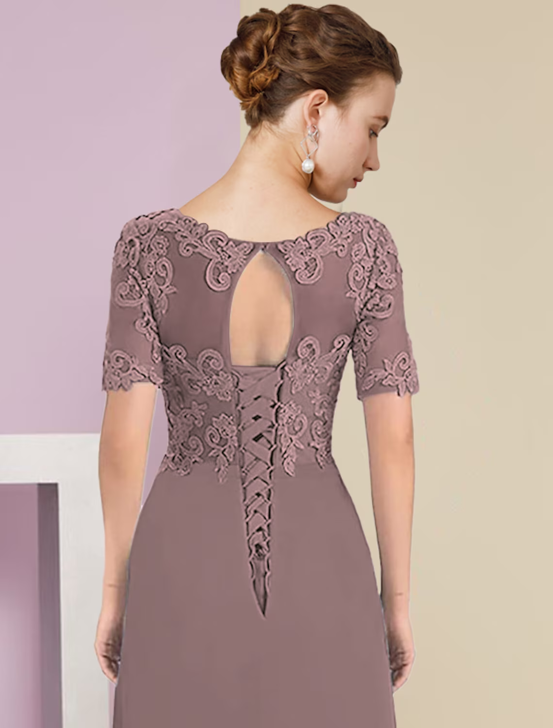 A-Line Mother of the Bride Dress Formal Wedding Guest Elegant High Low