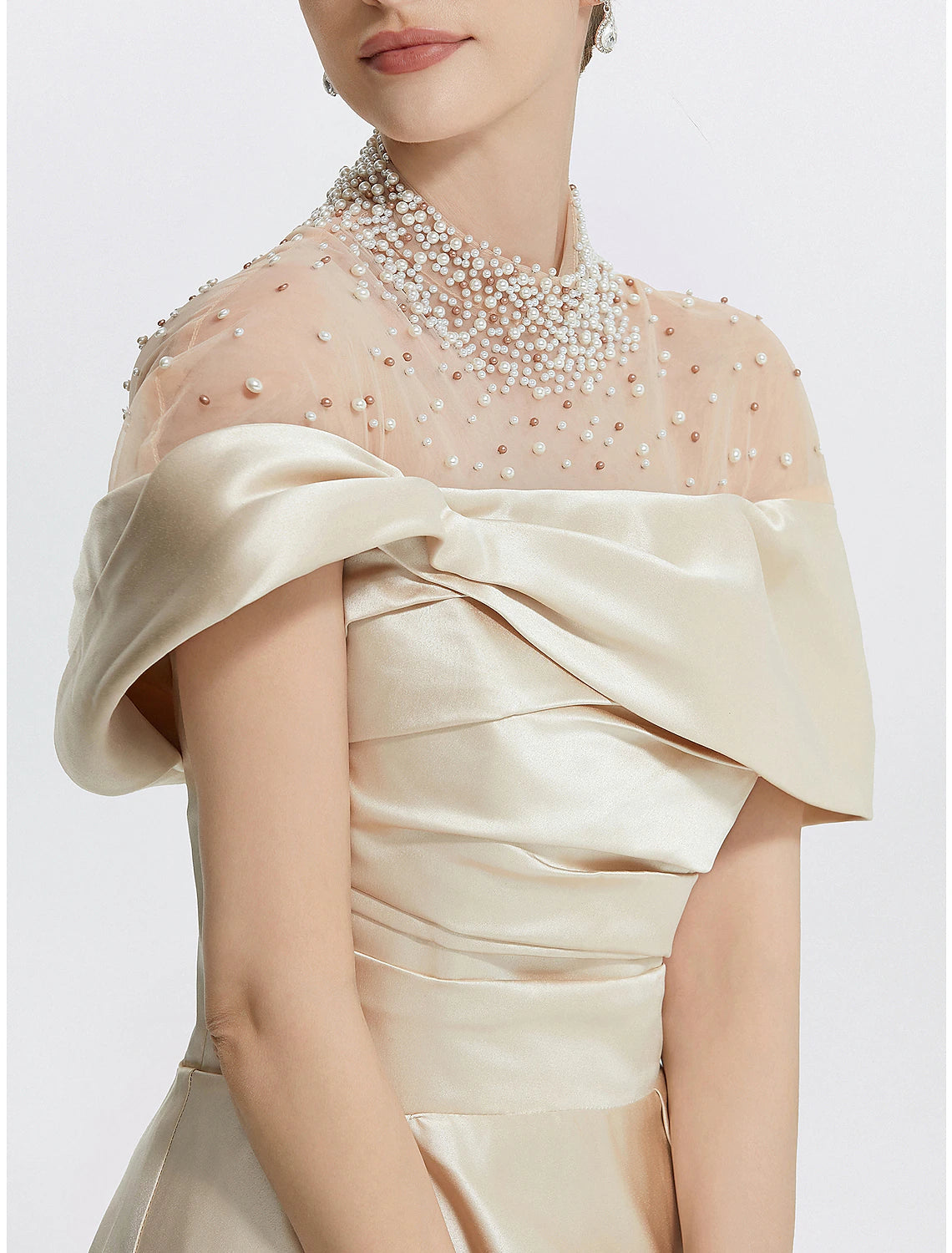 A-Line Evening Gown Elegant Dress Formal Prom Floor Length Sleeveless