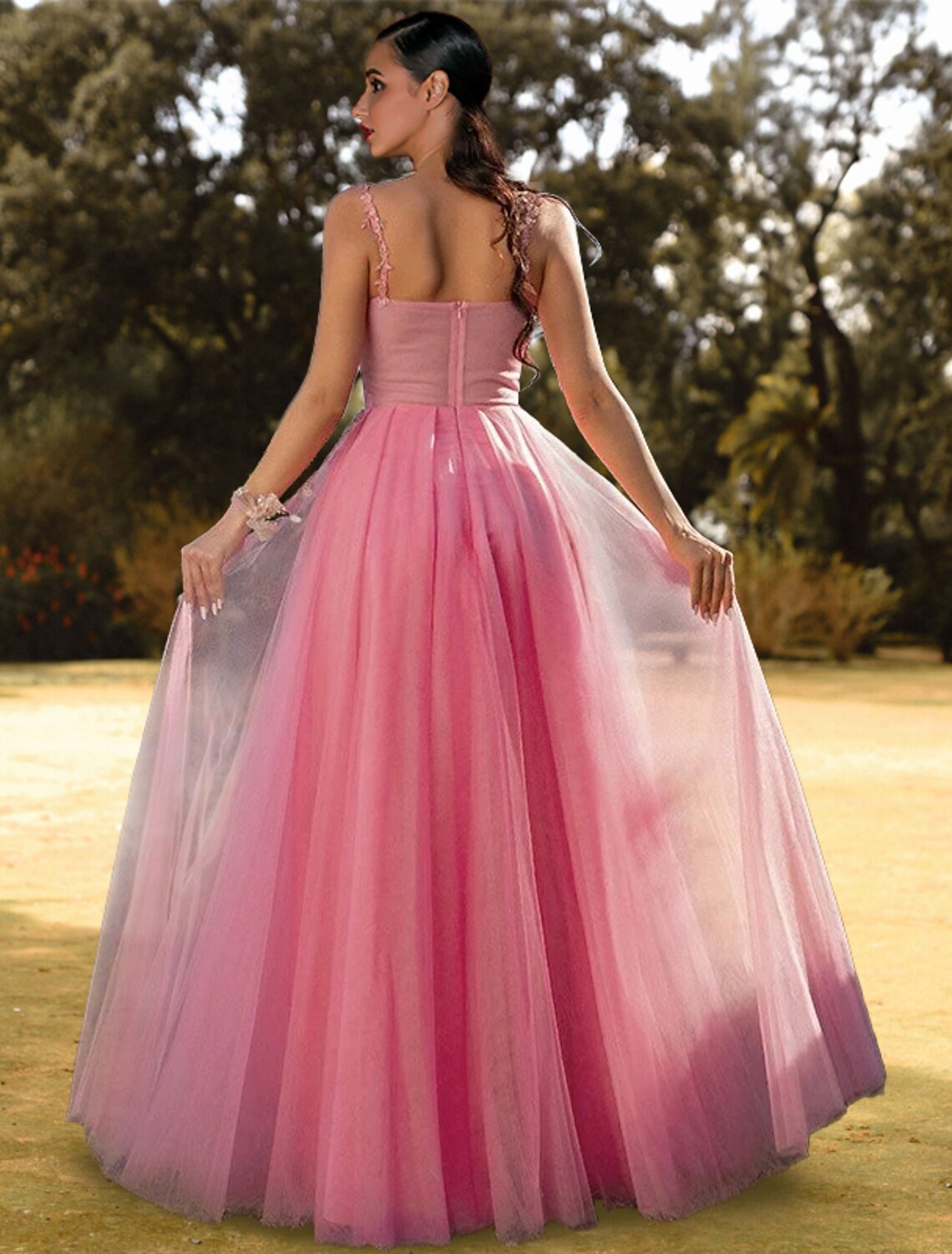 A-Line Corsets Puffy Prom Birthday Dress Sweetheart Neckline Sleeveless Floor Length Tulle with Appliques